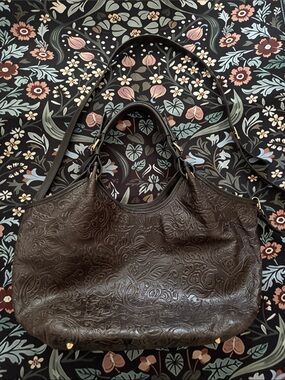 Isadora Genuine Leather made in Italy Dark Brown Leather Bag